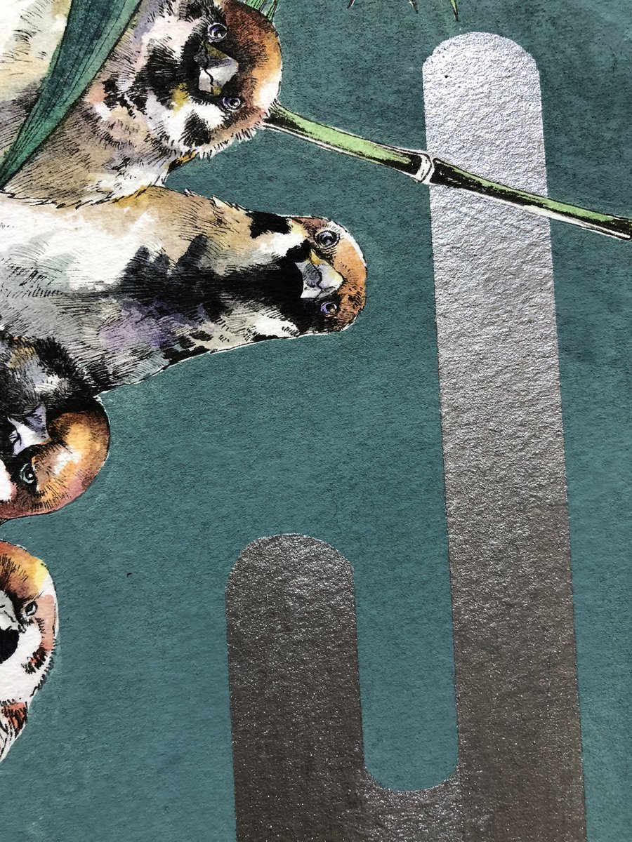 「『小竹』水彩 ペン アクリル絵具
小梅に続き、シンプルな作品作りをテーマに作成し」|Keso Artのイラスト