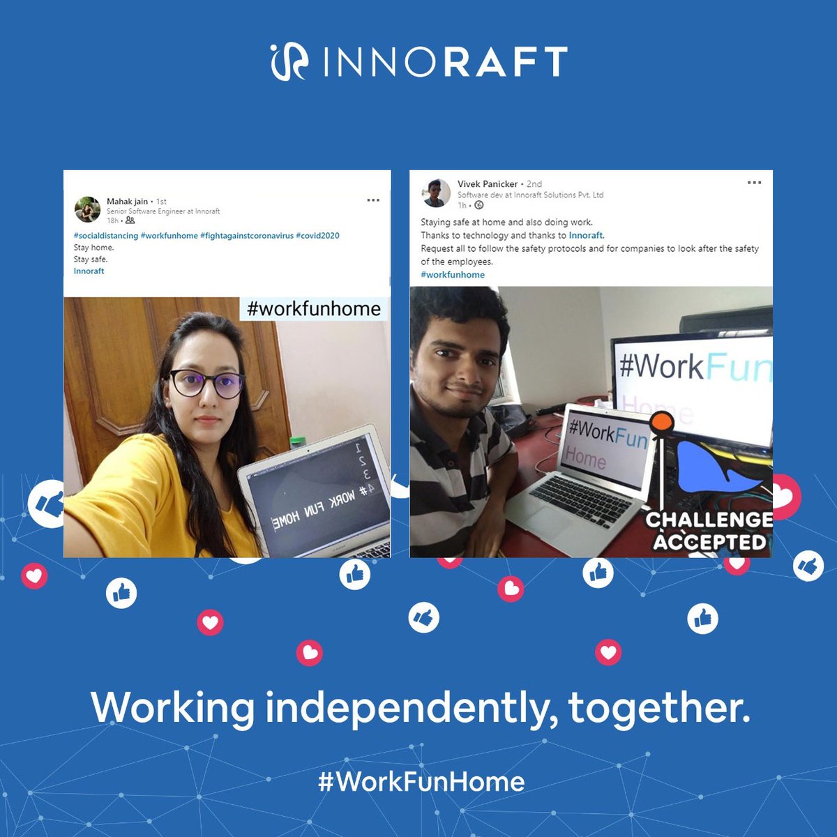 innoraft's tweet image. Thank you Innorafters for your enthusiasm and making work from home #WorkFunHome
We look forward to setting an example and continue to work with more proactiveness and enthusiasm.
.
.
.
.
.
.
.
.
.
#Covid19 #Innoraft #Team #Culture #HappyTeam #Growth #Success #Drupal #Developers