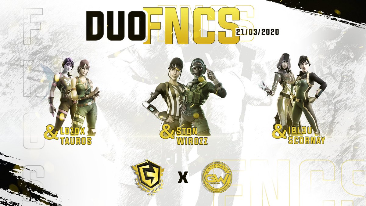 GAMEWAVEClub's tweet photo. Ce week end, 3 de nos joueurs Fortnite porteront nos couleurs à la FNCS !!
Nous leur souhaitons d'aller le plus loin possible lors de ce tournoi ! 💪🏆
N'hésitez pas à les suivre et à les soutenir.😍
@GWTauros
@scornayLS
@WirozzBR
#GWGOWIN #GAMEWAVE https://t.co/e6xEaYV3yq