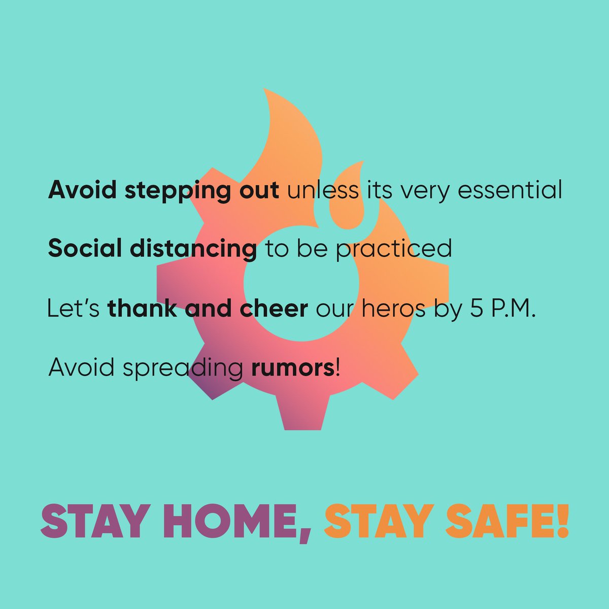 racyriaz's tweet photo. Stay Home, Stay Safe!
I stand by #JanataCurfew, how about you?
#JanathaCurfew #Coronaindia #Covid19India #CoronavirusPandemic #AwarenessToCombatCorona #ExorRobotics #startup #Robotics #Engineers https://t.co/J3t02eG6WY