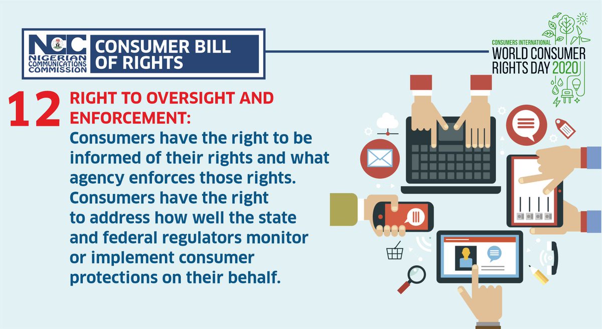NgComCommission's tweet photo. #ConsumerBillofRights #RightToOversightandEnforcement #ConsumerEducation #ServiceObligation https://t.co/dOuzLbG1yP