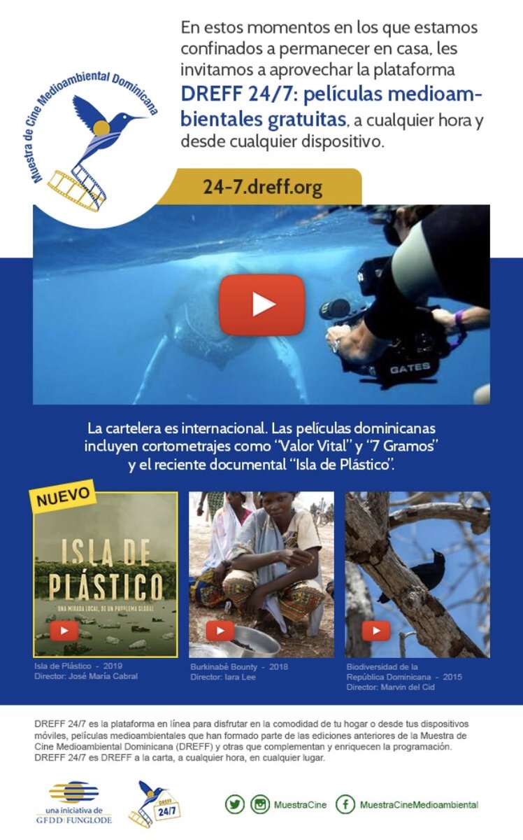 MuestraCine's tweet photo. Aprovecha la cuarentena por el #coronavirus para ponerte al día con películas medioambientales de todo el mundo, gracias a DREFF 24/7: https://t.co/Y7Z3ysoQ8u ¡GRATIS! https://t.co/ahLpbRe1ff