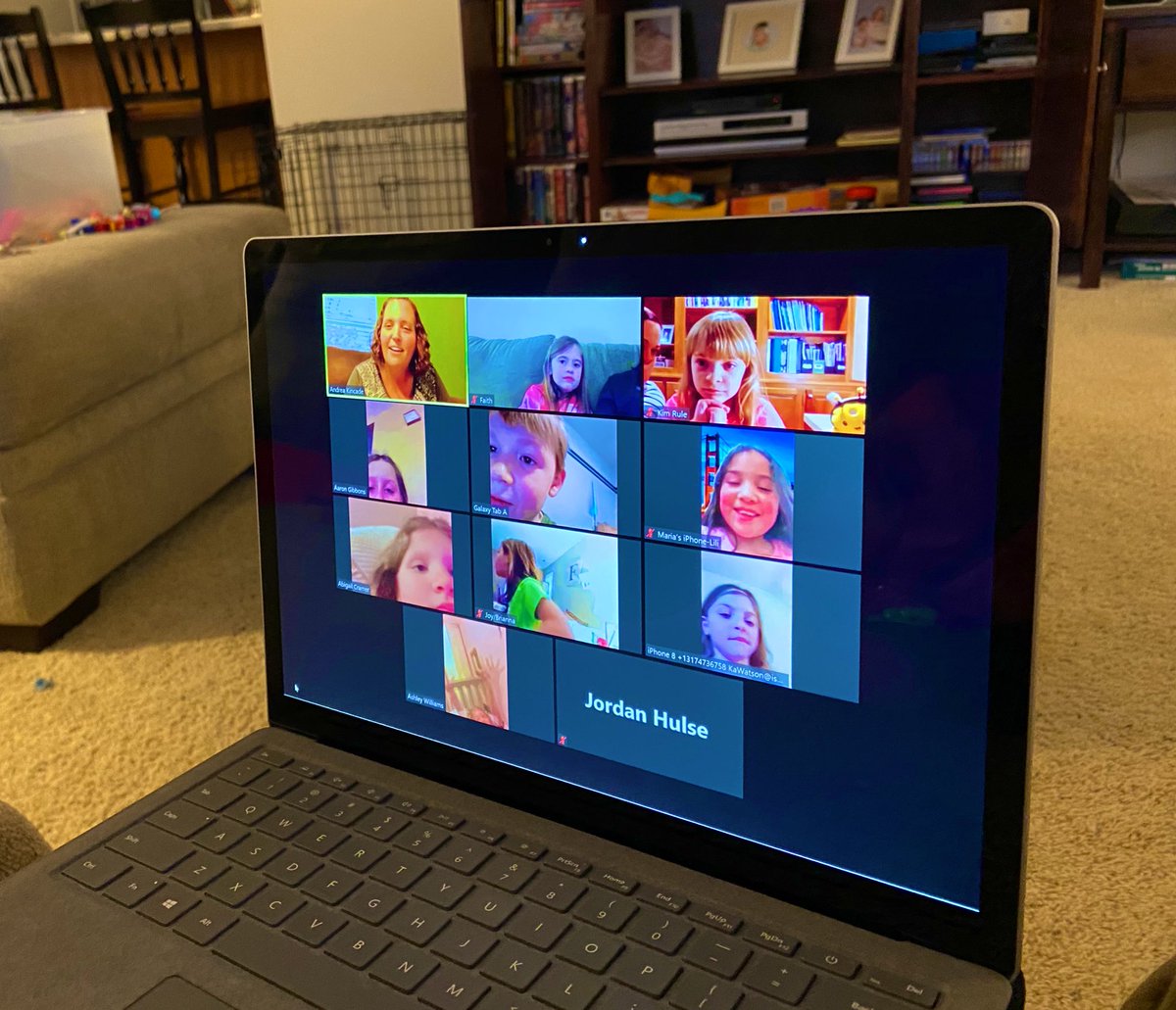 Thankful for my daughters 1st grade teacher <a href="/PerryWorthTiger/">Perry-Worth</a> - she made my daughters night with a class Zoom call! #friends #AllSmiles