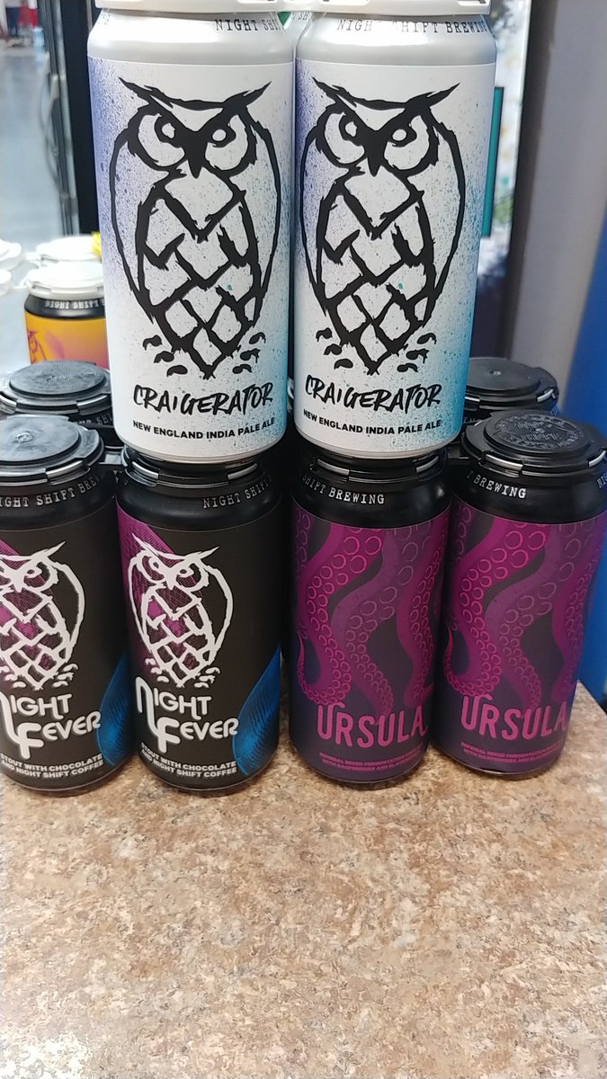 Yankee Attleboro (@yankeeattleboro) on Twitter photo In stock from <a href="/NightShiftBeer/">Night Shift Brewing</a> Craigerator New England IPA, Night Fever Stout w/ Chocolate & Night Shift Coffee & Ursula, an Imperial Mixed Fermentation Sour Ale / Raspberries & Blackberries In stock from <a href="/NightShiftBeer/">Night Shift Brewing</a> Craigerator New England IPA, Night Fever Stout w/ Chocolate & Night Shift Coffee & Ursula, an Imperial Mixed Fermentation Sour Ale / Raspberries & Blackberries