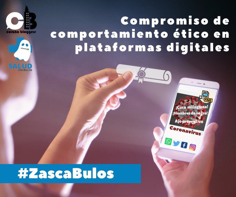 CorunaBloggers's tweet photo. Desde #CoruñaBloggers queremos sumarnos a combatir los bulos de salud en internet. ¿Te unes? Comprométete a frenar los bulos y conviértete en un #ZascaBulos https://t.co/GZ7KFDG82T
