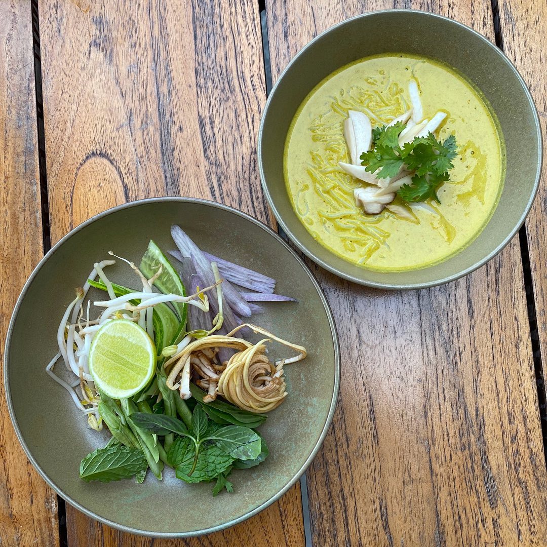 Nom Banh Chok- a classic Cambodian dish, but this has a twist- it's a vegan version! 
Fancy trying it yourself? Why not apply, and you can!