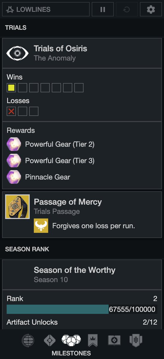 lowlines's tweet photo. Updated the standalone version of #GhostScan to better display Trials of Osiris info. I'm going to submit a new version of the Twitch extension early next week. #Destiny2
https://t.co/UmVbr61Qsm https://t.co/1vZVzIiwef
