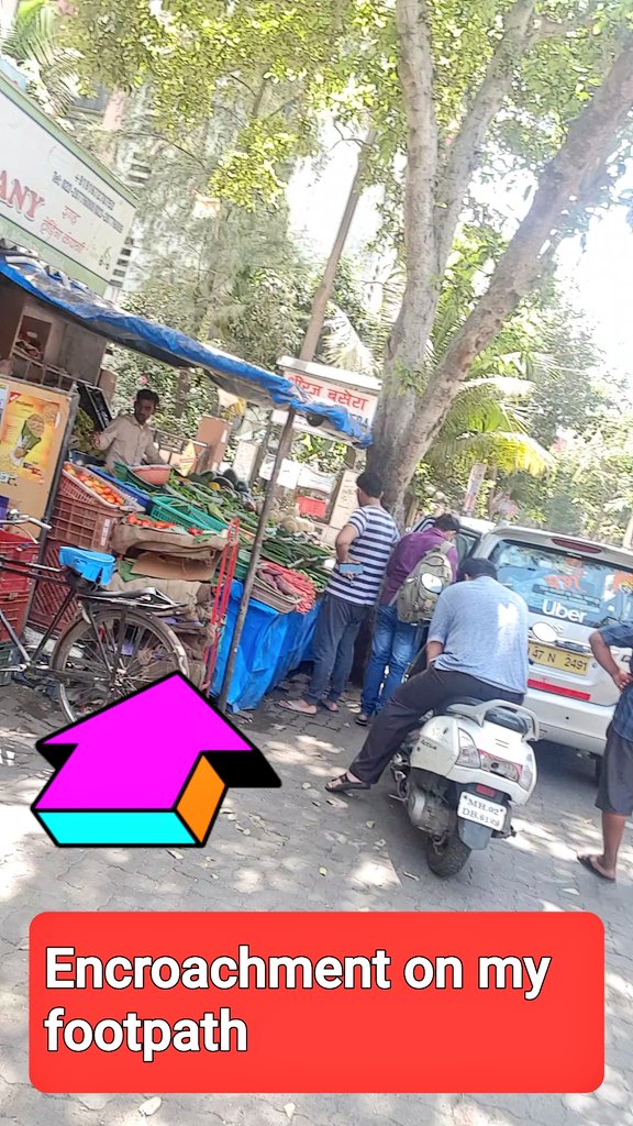 mid_waytimes's tweet photo. Space & My Footpath? Who have given him the permission to capture my footpath? How will taxpayer's could his footpath for walking? Why there is obstruction on my footpath? Making #Nuiscance to the #pedestrain urge to @mybmcWardPN Asst.Comm Sanjog kabre sir, kindly remove all https://t.co/ef6WLhccSW
