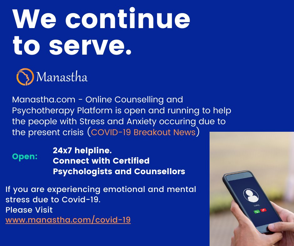 manasthacare's tweet photo. @narendramodi https://t.co/AAmUhdYHoO is wanting to give FREE online counselling and mental health therapy to people.
We need Government support. Ready to Hire 1000s of certified psychologists, counsellors &amp; social workers to provide help. Support
@narendramodi 
@PMOIndia 
 #IndiaFightCorona https://t.co/sE8ursF7Uy