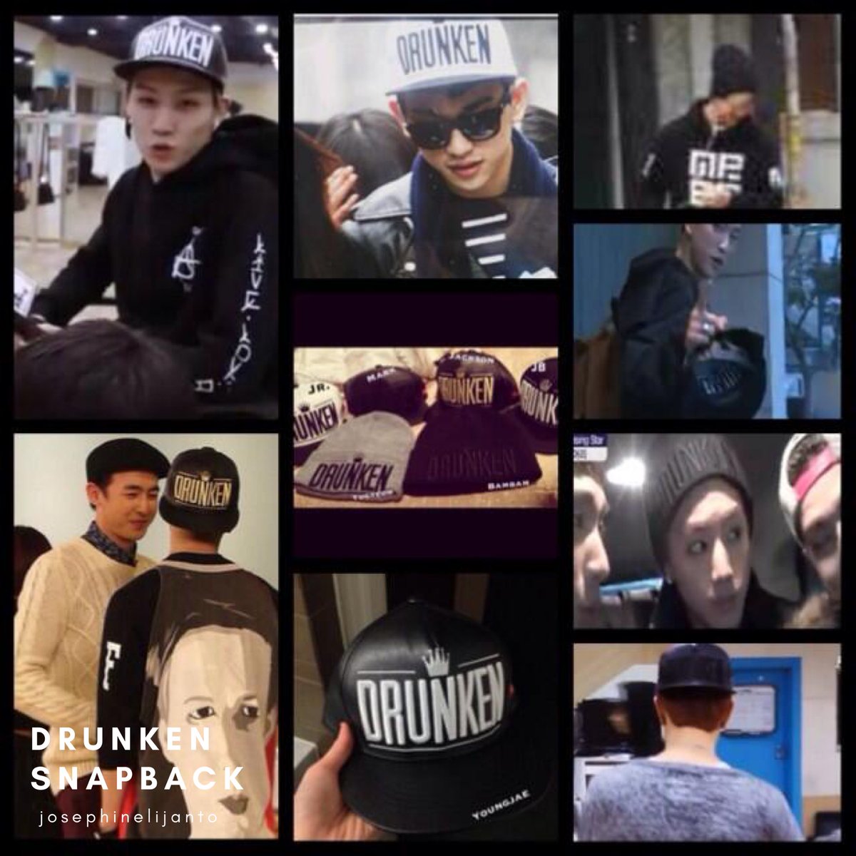 FEB 2014So me & my 2 friends bought them tgt& gave it to our own biases.Me: jb (white over black) & jacks (gold)Friend 1 : mark (black over black) jy (black over white) yj (white over black)Friend 2 : bam (black beanie) & yg (grey beanie) https://twitter.com/ephinephi...  https://twitter.com/ephinephi...