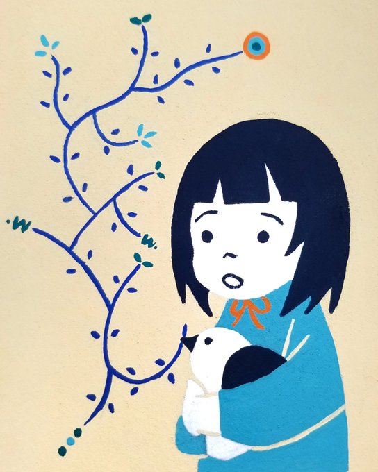 鳥の花
#illustration 
#絵描きさんと繋がりたい 
#イラスト 