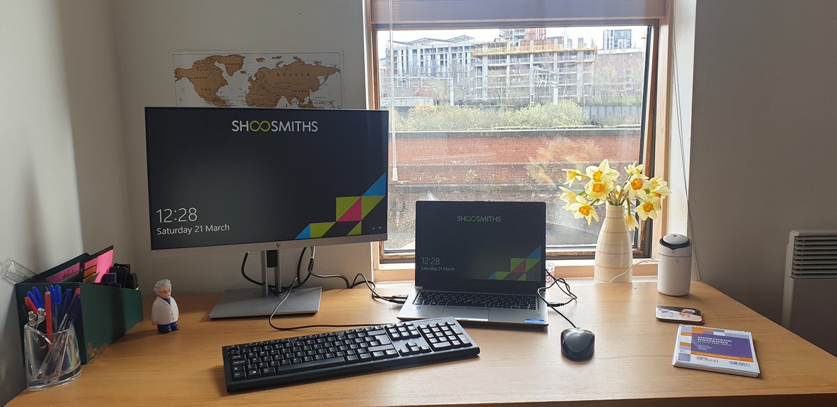 Rebeccaledwith's tweet photo. #shoosmiths have been amazing during this difficult time. They have even delivered all the IT equipmemt needed to be able to effectively work from home! #supportive #StayHomeSaveLives https://t.co/5uND75EUsw