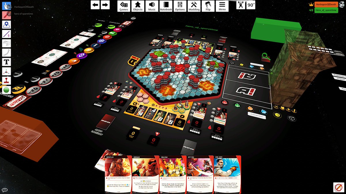 8-Ball, Valkyrie, Maximus &amp; Moonchild face Mendoza, Shona, Wild Bill &amp; Hannibal in the Saif Traders Coliseum for a battle for the King of the Hill! <a href="/AristeiaTheGame/">Aristeia!</a> #boardgames