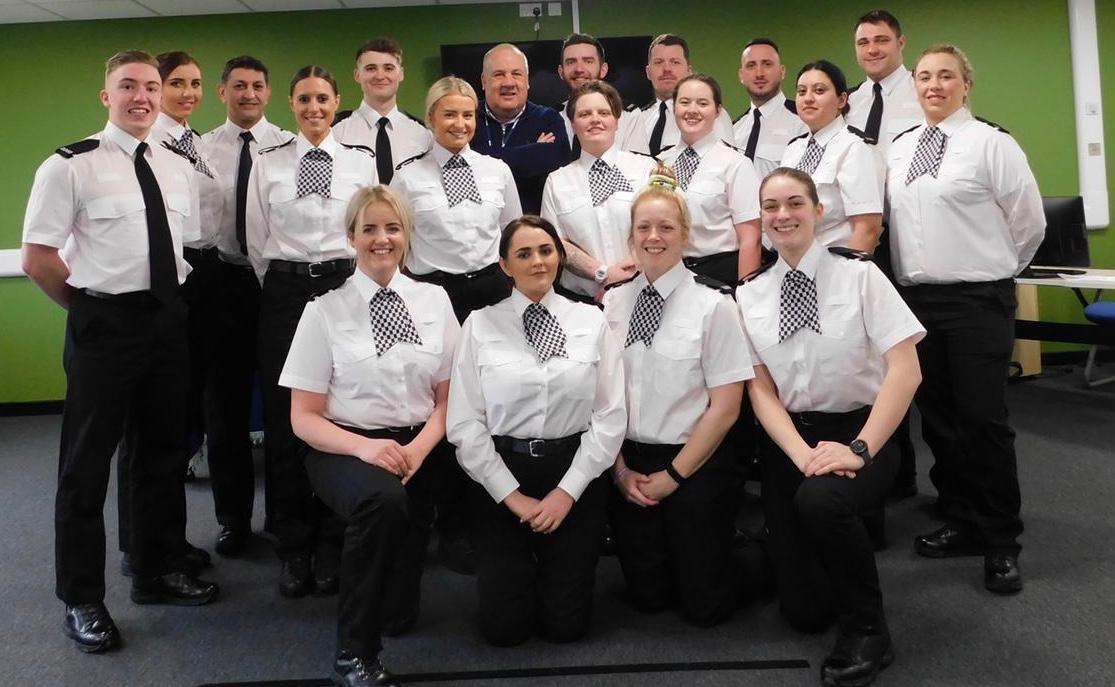LearningDevPol's tweet photo. Congratulations to 19 new student officers who have just completed initial training and join Warwickshire Police colleagues protecting people from harm from Monday . https://t.co/ZCepOHjKPp