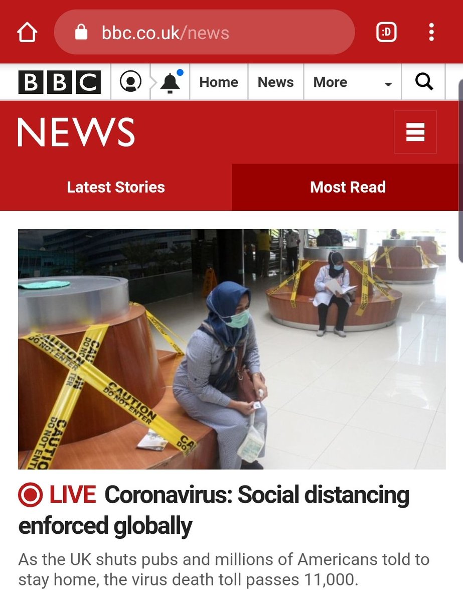 Front page of the BBC news website.
