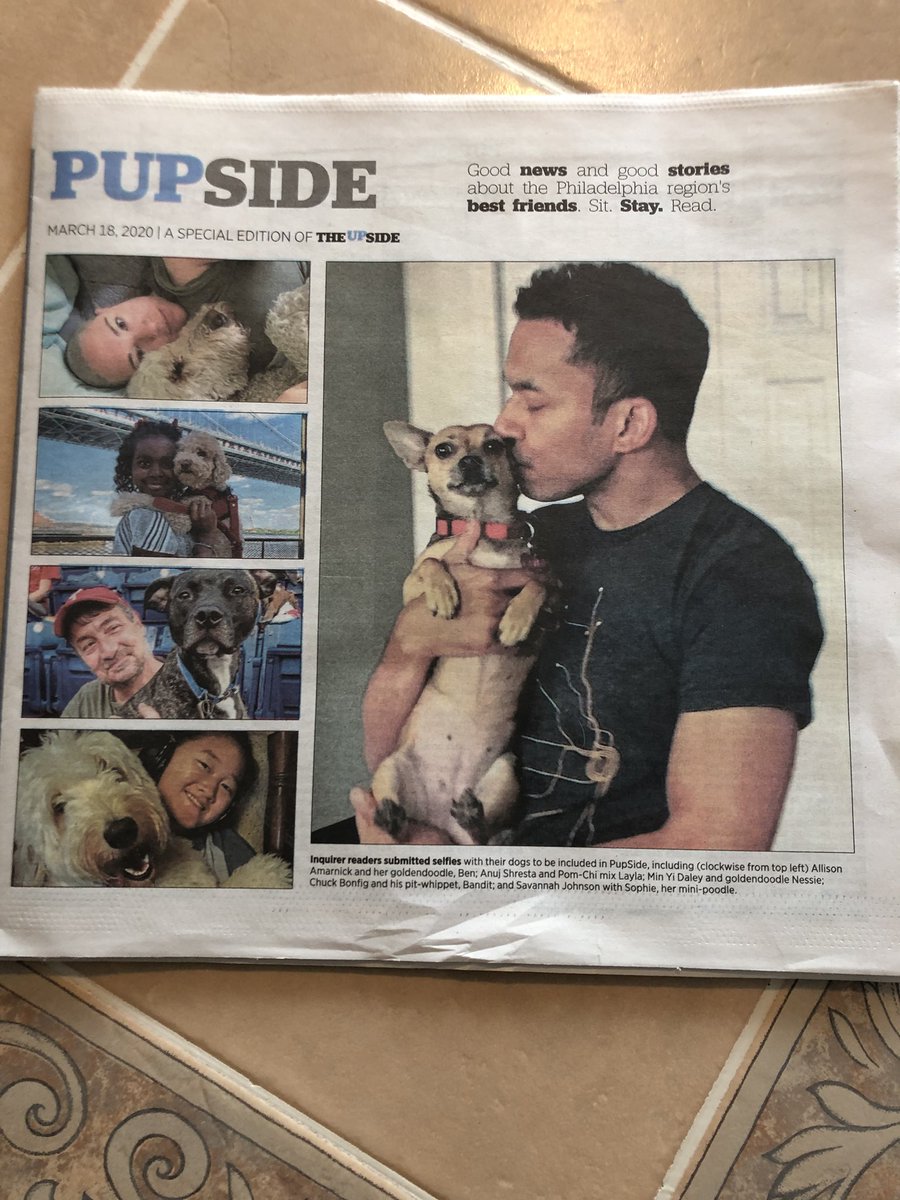 CaitlynMFoster's tweet photo. This is the type of news that the world needs. Kudos to the @PhillyInquirer for this special edition of the #PhillyUpside #Pupside #Philly https://t.co/bkccY7Q8sD