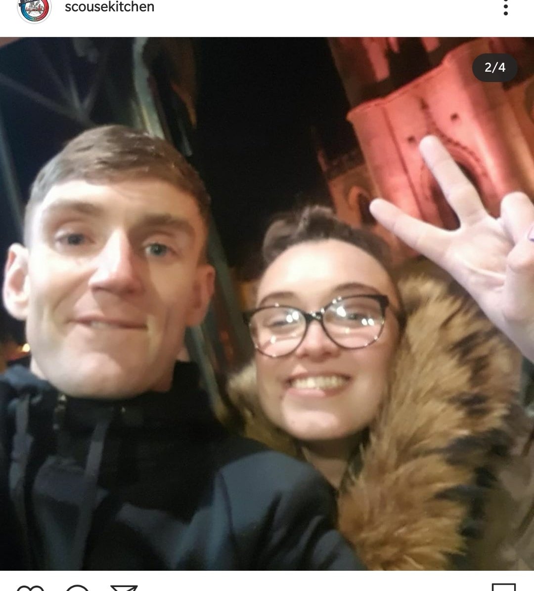 KitchenScouse's tweet photo. Two of our wonderful volunteers are out tonight ✌️ thank you Chloe and Joe 💙 thank you @HealthHob and #PanAmLiverpool 💙 https://t.co/J5aThrUr52