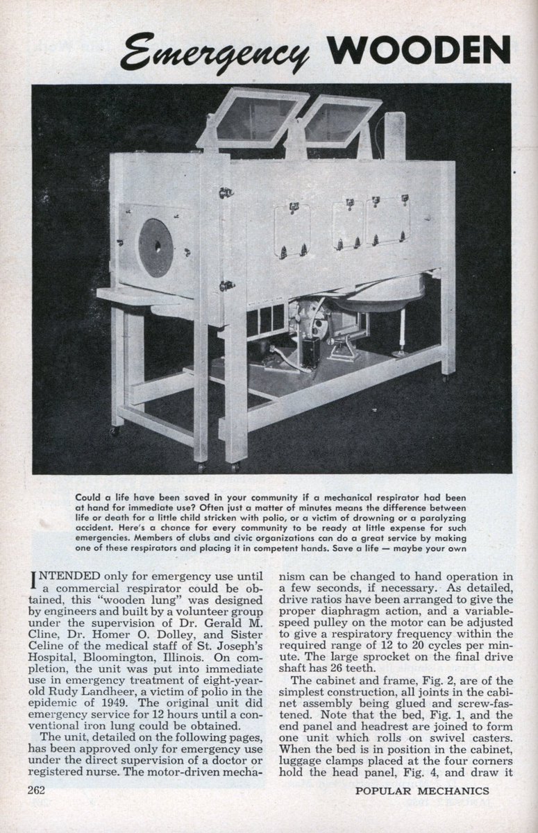 I found a mix of my hobby and profession. I’m going to start making a wooden “iron lung”#healthcare#woodenlung#whoneedsvents