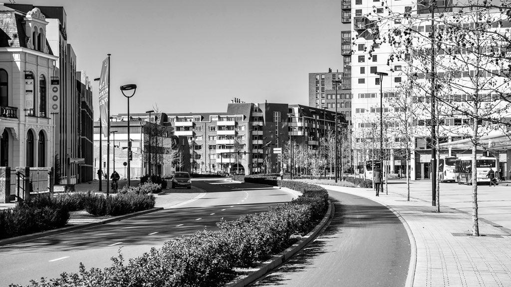 Een leeg tilburg op zaterdag ochtend