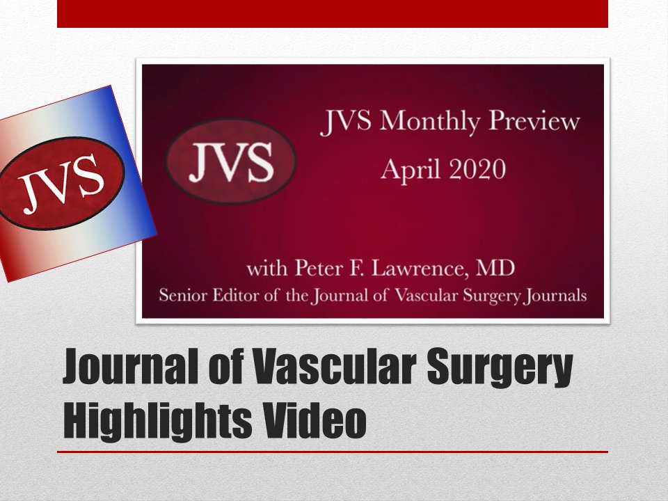 Please enjoy listening to Dr. Peter Lawrence, Senior Editor of the Journals of Vascular Surgery Editor’s Choice Video for the April 2020 JVS youtu.be/6DmSVWUnnfA bit.ly/39K8JPU bit.ly/3813oCR bit.ly/37ZSD3O bit.ly/34MwzI3