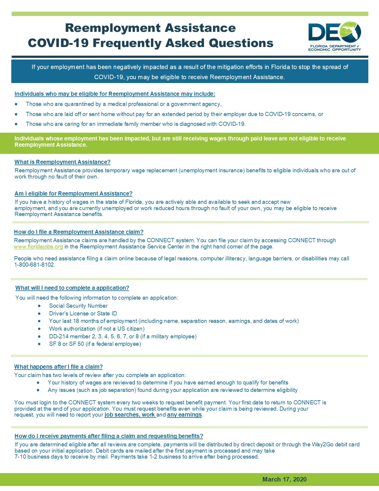 Florida Deo On Twitter Do You Have Questions About Reemployment And Covid 19 Visit Deo S Website To Find The Answers You Need Learn More Https T Co F2ilwdent2 Https T Co Rdg5pl0xp2