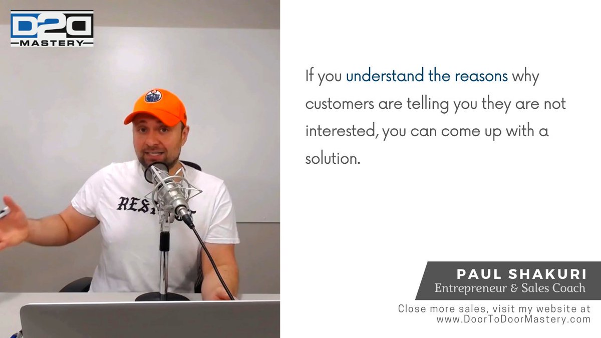 d2dmastery's tweet photo. If you understand the REASONS why customers are not interested, you will be able to come up with a SOLUTION.

Visit my website and learn how to close more sales, https://t.co/Gn7xq6Pnw9 https://t.co/MYmxH9DJYg