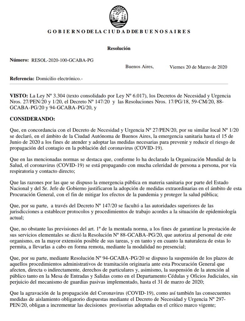 JusDigitalCABA's tweet photo. La #PGCBA resolvió establecer hasta el 31/3 un correo electrónico para todas las #notificaciones que se le cursen en los procesos judiciales que tramiten en el #PJCABA. Dicha metodología ya fue implementada para agilizar por el juez @mmconverset a cargo de los Juzgados 5 y 7 CAyT https://t.co/39SPDAe59n