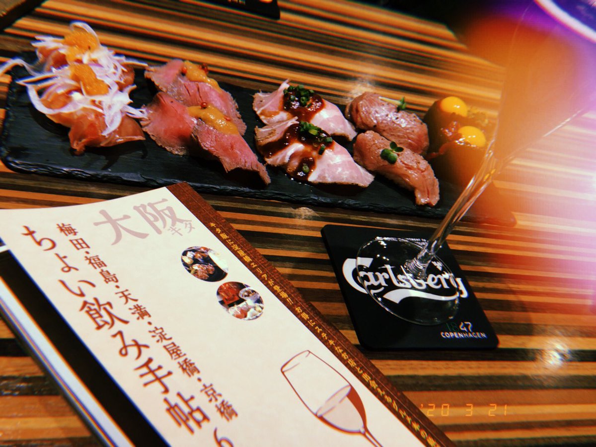 pokapoka666's tweet photo. 今日は子連れちょい呑み🥩🍷
#RIVIO
#ちょい飲み手帖大阪キタ
#幸せすぎる
#肉寿司 https://t.co/xZhEfcMVfY
