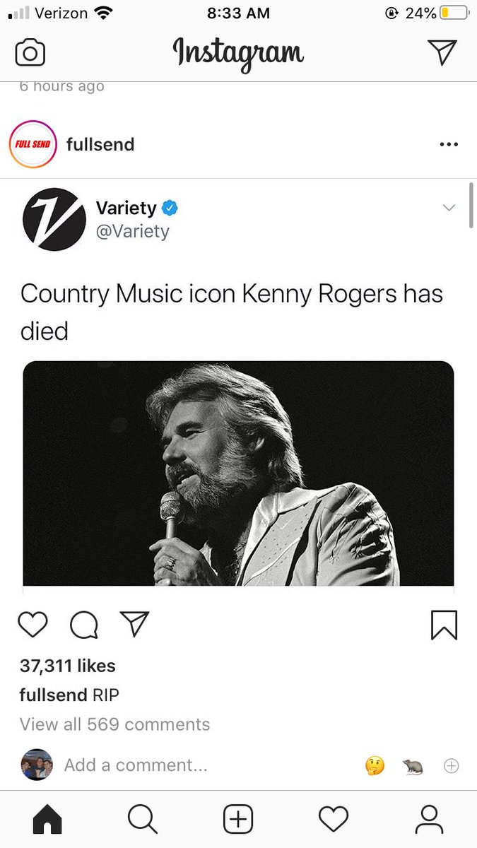 Kennnyrogers1's tweet photo. This will be the worst month in history. March madness cancelled, NBA cancelled, Golf cancelled, Baseball postponed, Tennis idk if it’s cancelled or just MIA and the death of Kenny Rogers... The inspiration behindsports gambling. RIP To a hero https://t.co/AmXibCgVgQ