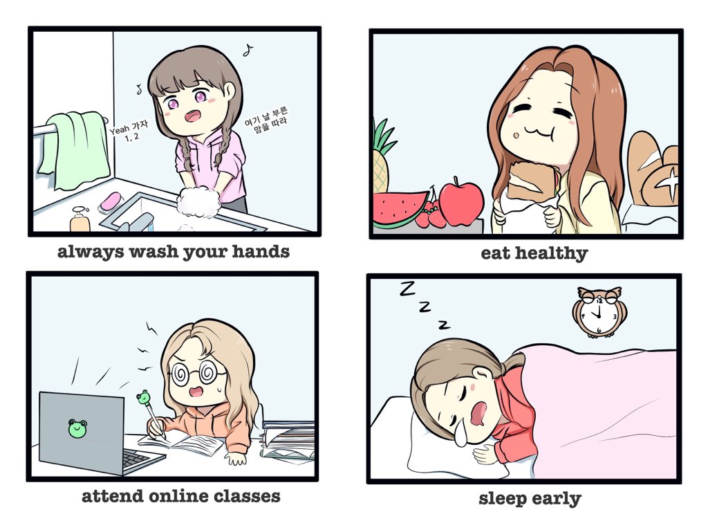 ninjacats18's tweet photo. Things you can do in quarantine:
#LOONAfanart #이달의소녀 https://t.co/75l0ttipl0
