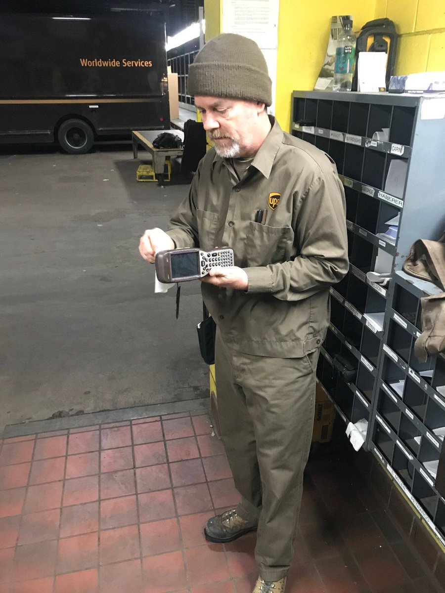 Our Greensburg PA team cleaning their equipment as they head out to deliver. Thank you for helping to keep the US moving. #UPSersAreThere @MidAtlUPSers @upsleefrye