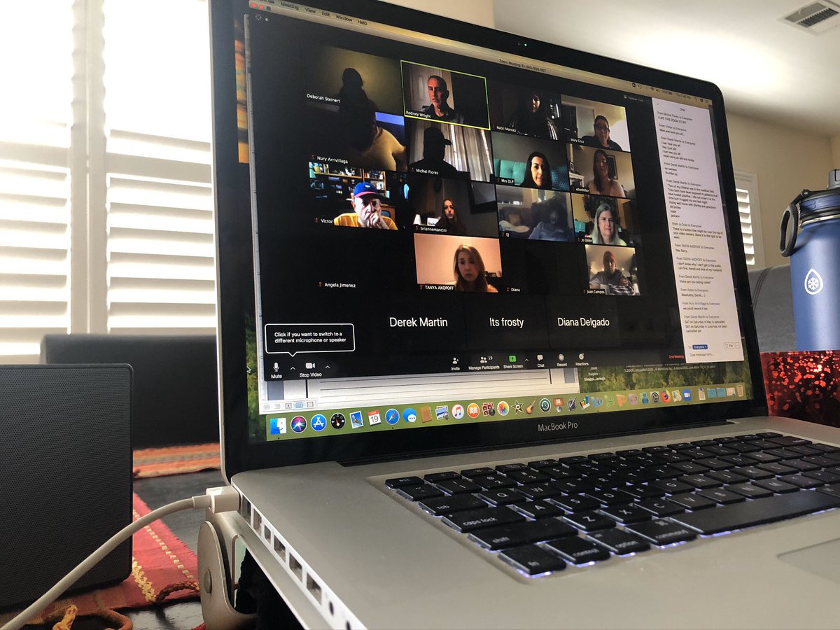 Mr_Wright_11's tweet photo. How Leadership Meetings look these days... #BuildingCapacity #SpartanPride #GettingThroughItTogether 💻🙏🏼💙 https://t.co/PjtCEWwFMF
