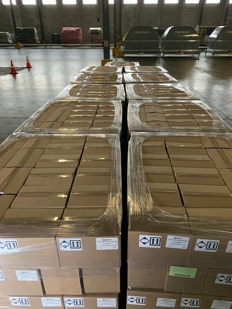 26,400 bottles of hand sanitizers just landed at UPS facility at Rockford, IL. There is great difficulty in getting this but we stayed close, because these were meant for our most important resource, our people, their health and safety is our #1 priority
