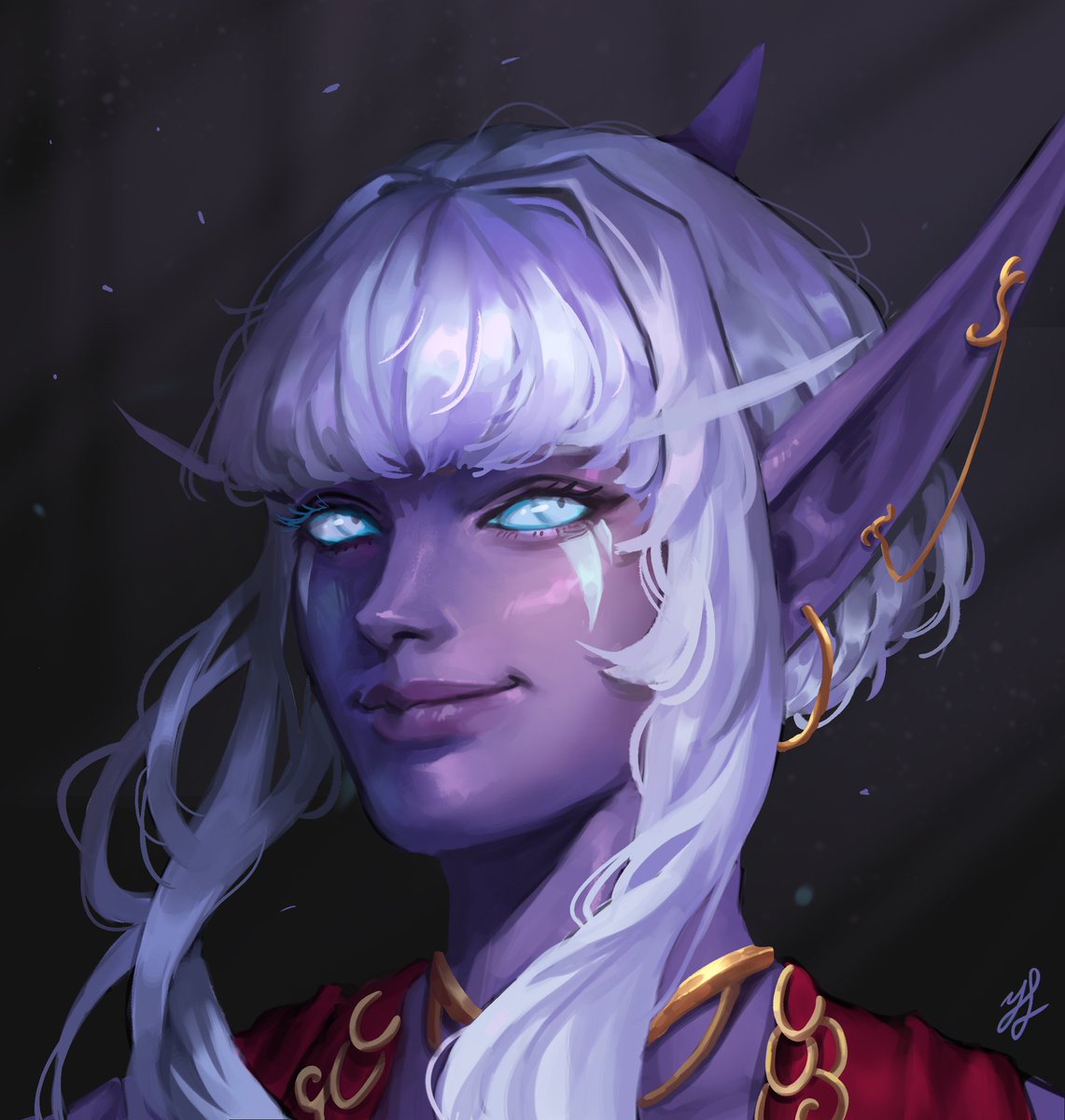 Commission for @amelette2 !! Nightborne lady 🌌🌌⭐🌙🌟