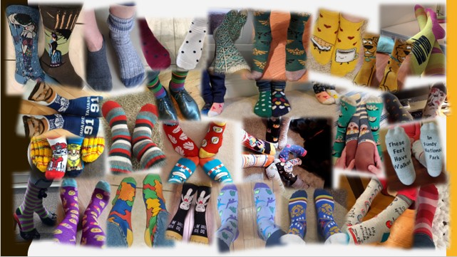 MedCouncilCan's tweet photo. On this #WorldDownSyndromeDay, the team at the MCC is proud to be wearing their crazy socks to help raise awareness and create a global voice for the rights, inclusion and well-being of individuals with this condition. 🧦 @DSACO #crazy4DSACO @WorldDSDay #WDSD2020 #WDSD #MedEd https://t.co/DGGEpK4oZl