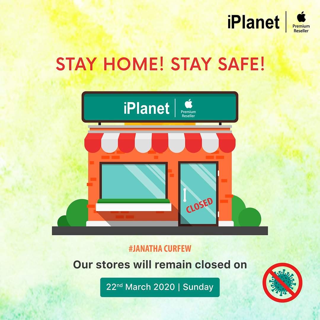 iPlanetOfficial's tweet photo. Let’s isolate for the well-being of Humanity. We support #JantaCurfew for the safety of our community.

Please #stayindoor to prevent spreading of Covid-19.

Sunday, March 22nd, 2020
7am - 9pm.

#PreventCoronaSpread #CoronaVirusOutbreakIndia #IndiaFightsCorona #iPlanetCares https://t.co/TxPhAYhjjj