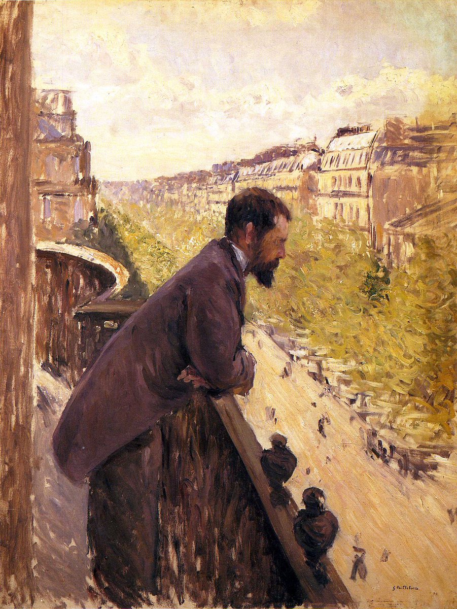 FitClem's tweet photo. Gustave Caillebotte, « L’homme au balcon », 1880
#peintureetconfinement https://t.co/HAohSJBKcn
