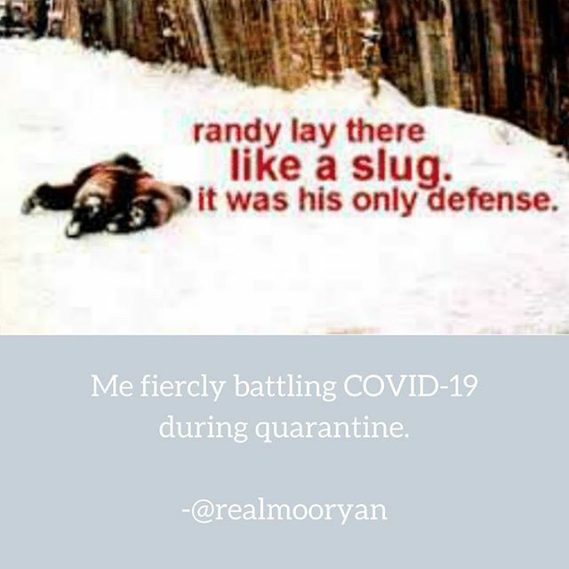 Little did we know that Randy from ‘A Christmas Story’ would become a beacon of inspiration to us all during a pandemic.
.
.#funnymemes #haha #funny #achristmasstory #covid_19 #corona #coronamemes #coronavirusmemes😂😂😂 #socialdistancing #quarantine #p… ift.tt/2J1MAk7