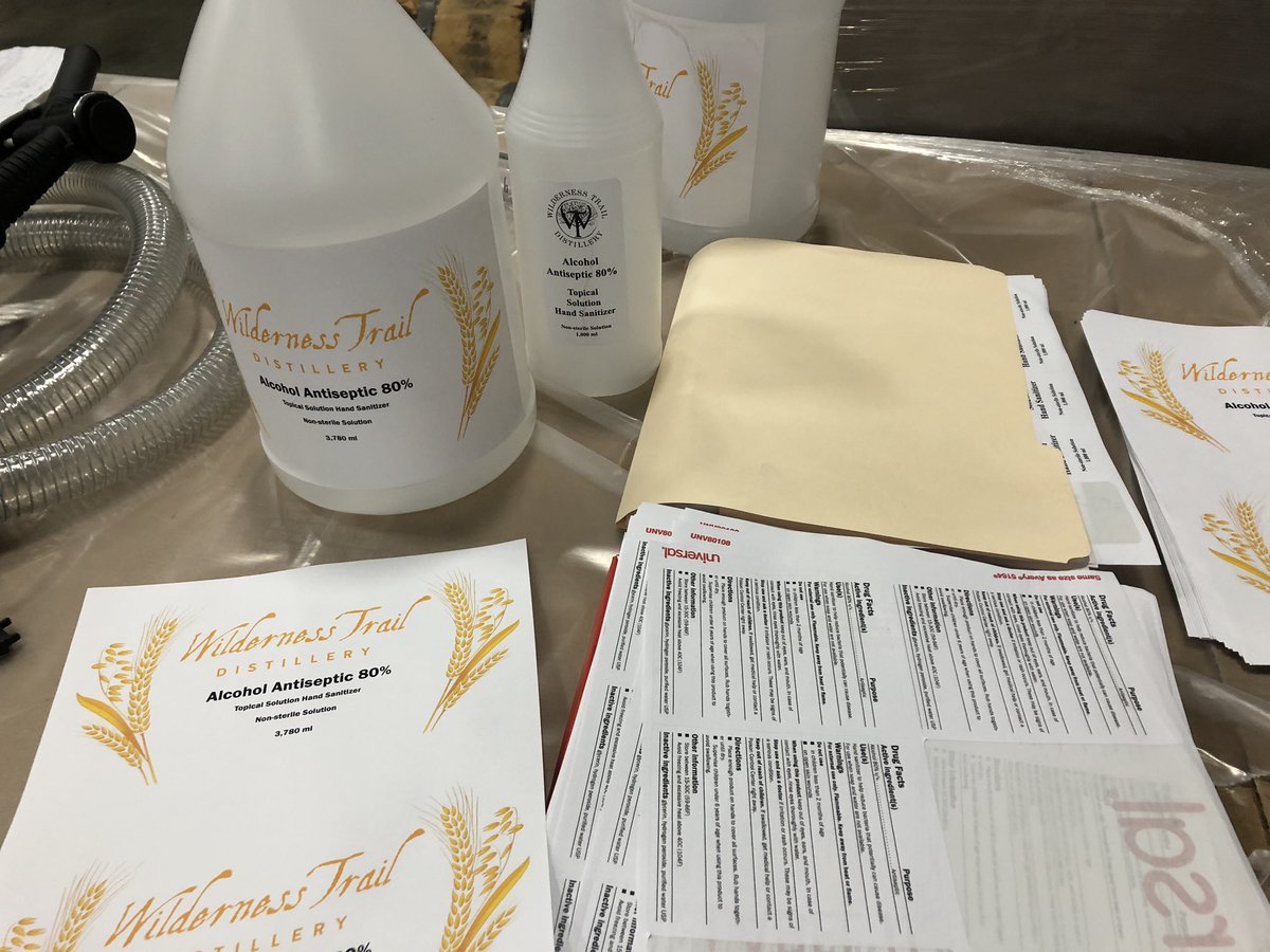 WTDistillery's tweet image. Delivering some loads to the Danville hospital and to our first responders today #TeamKentucky #teamdanville