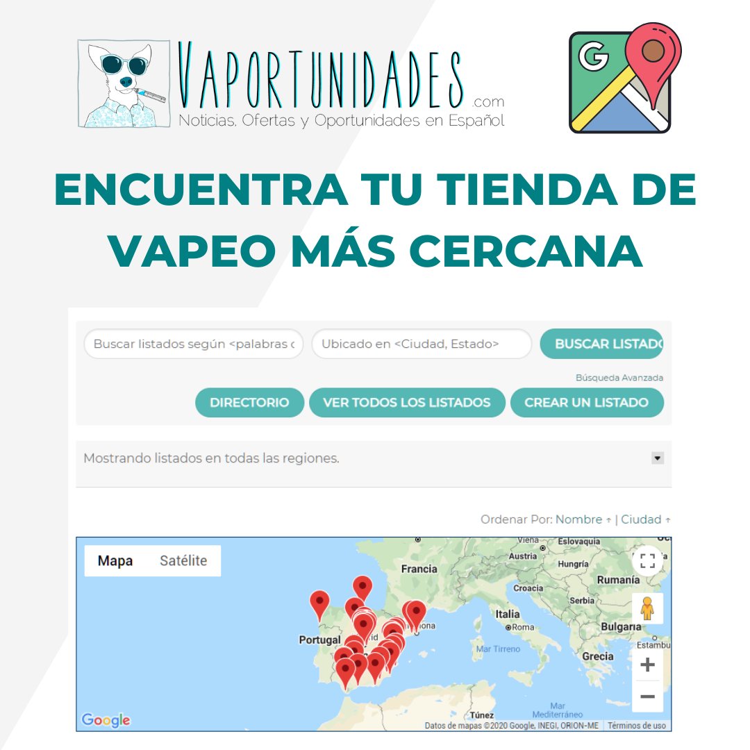 📣📣Actualización Busca Tiendas📣📣
Acabamos de actualizar nuestro busca tiendas con las 192 tiendas facilitada por UPEV 
👇👇👇
ow.ly/rL1m50yRRe4
·
Ahora será más fácil que encontréis una tienda cerca de vuestra zona.
·
#Vapear #cuarentena #buscatiendas