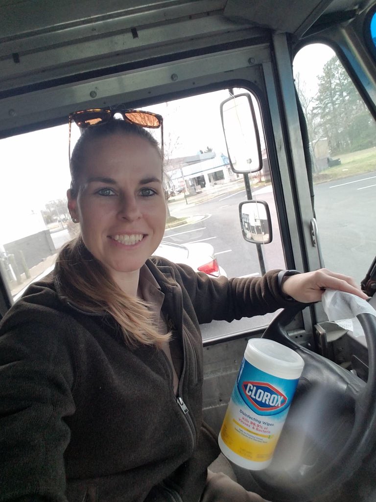 Amy is keeping her truck clean while the rest of the Fredericksburg VA Delivery team cleans equipment and practices social distancing. Great job team #UPSersAreThere @MidAtlUPSers @UPSTrayceParker @Jimgamble247