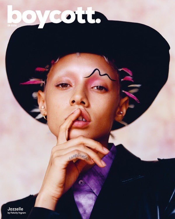 StormModels's tweet photo. 𝐉𝐚𝐳𝐳𝐞𝐥𝐥𝐞 for the cover of #boycottmagazine⁣
• Shot by #felicityingram
• Styling #simonpylyser
• Hair #josequijano⁣
• Makeup #chiaolihsu⁣
#Jazzelle #CoverStory @JoeyMenson #COVERGIRL https://t.co/mHHQ5AnOtB