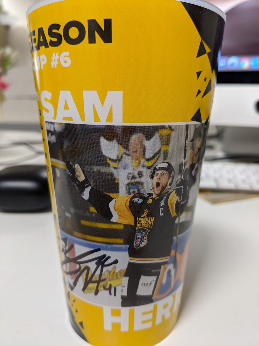 Collectible cup 6, featuring Captain Sam Herr, never got the chance to hit the shelves but you could win one by liking &amp; retweeting this tweet! 😻

😼 vs ⛈️ 7.00pm tonight on YouTube, don't miss it!

📺 youtu.be/jqDaro9ucCU

#BeTheRoar | #NOTvMAN | #PanthersNation
