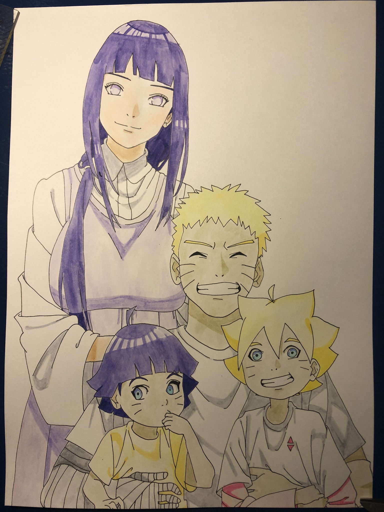 Boruto with Himawari and Hinata