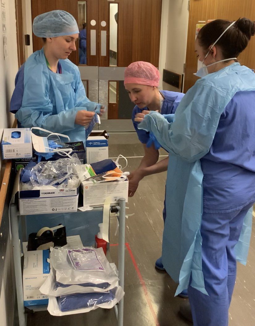 1/ Staff will instinctively rush in to emergencies without donning PPE properly. We need to slow down, use buddies, make sure it is on correctly and not leave anyone putting it on alone.