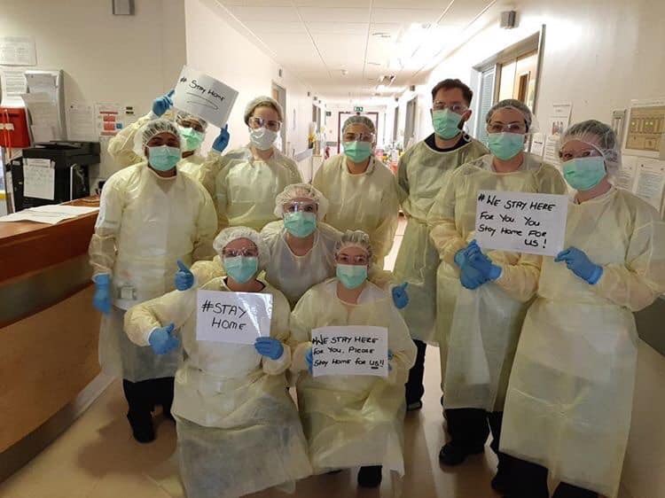 Important message from some of the frontline staff at #Wexford General Hospital. #COVID19ireland #CoronavirusIreland #StayAtHome <a href="/Wexford_People/">Wexford People</a>
