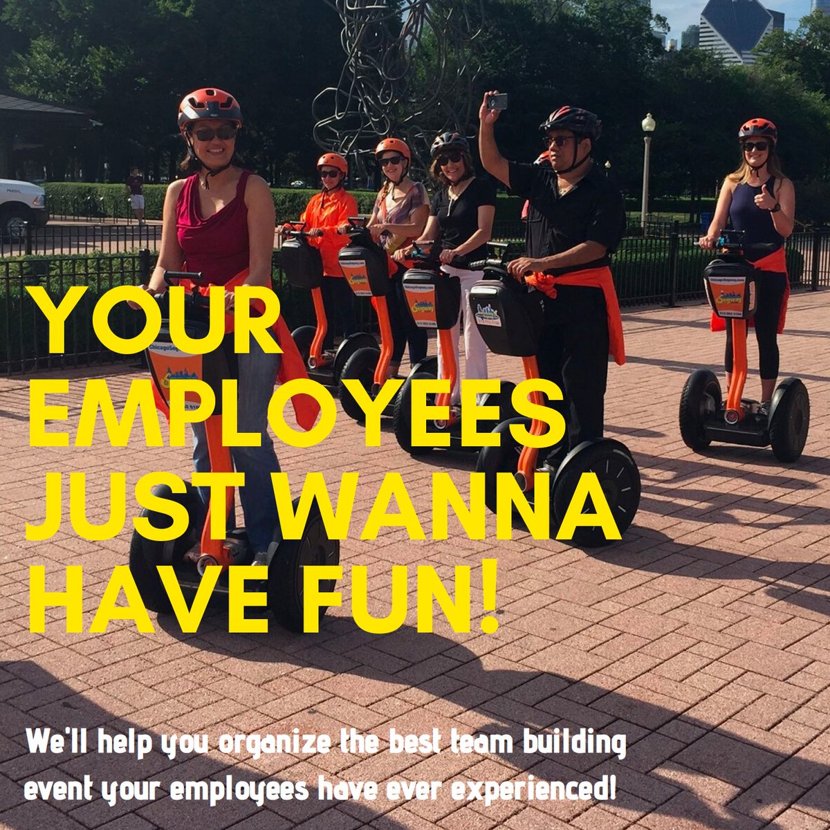 It's never too early to start thinking about corporate outings!🎉

For More Booking Info: 
🌐chicagosegways.com/private-experi…
📞312-552-5100
✉️ brittany@absolutelychicagosegway.com

#HumanResources #eventplanner #eventplanning #meetingprofs #eventprofs #events #hrdirector #corporateevents