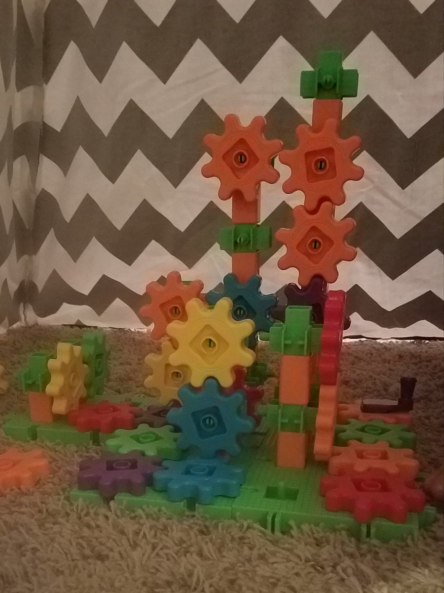 cherish_vance's tweet photo. Day 8 of Isolation.
Teaching Tiny Coworker about power transmission through gears.
Me: Get it?
TC: We turn the gears to get more honey for the bears. BUT we can't let frogs in.
Me: Sure, let's go with that.

#Dissertation #GradSchoolMom #UnexpectedHomeschooler 
#WorkFromHome https://t.co/WxXA2vq6Pw