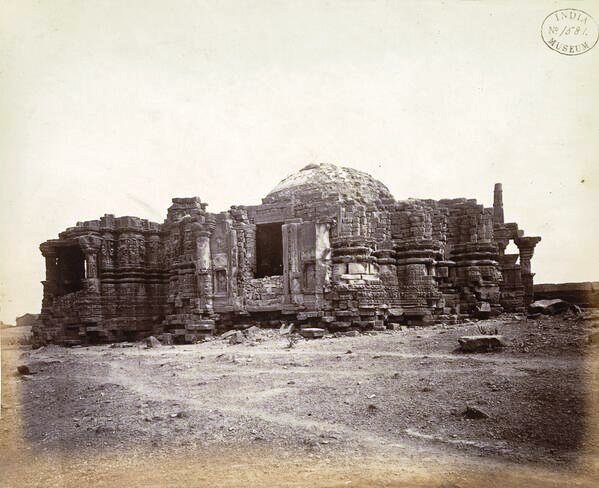 151 years old photos of ruins of Jyotirlinga Somnath temple built by king Kumarpal in 1169 AD. It was ruined by the army of Delhi Sultan Alauddin Khilji (he never visited Gujarat in his lifetime) in 1300 AD. It was abolished to build the present new temple in place of it in 1950.