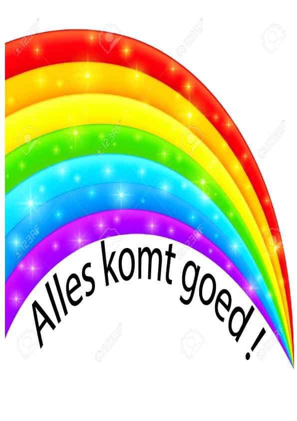 SilOnink's tweet photo. In Italië hebben kinderen het initiatief genomen om dit bericht te verspreiden. Een regenboog met de tekst "alles komt goed". Om een boodschap van hoop te verspreiden ipv paniek en angst. Het maakt niet uit waar je woont, lwat deze boodschap over de hele wereld gaan. Doe je mee?! https://t.co/JoNF8yzMfE